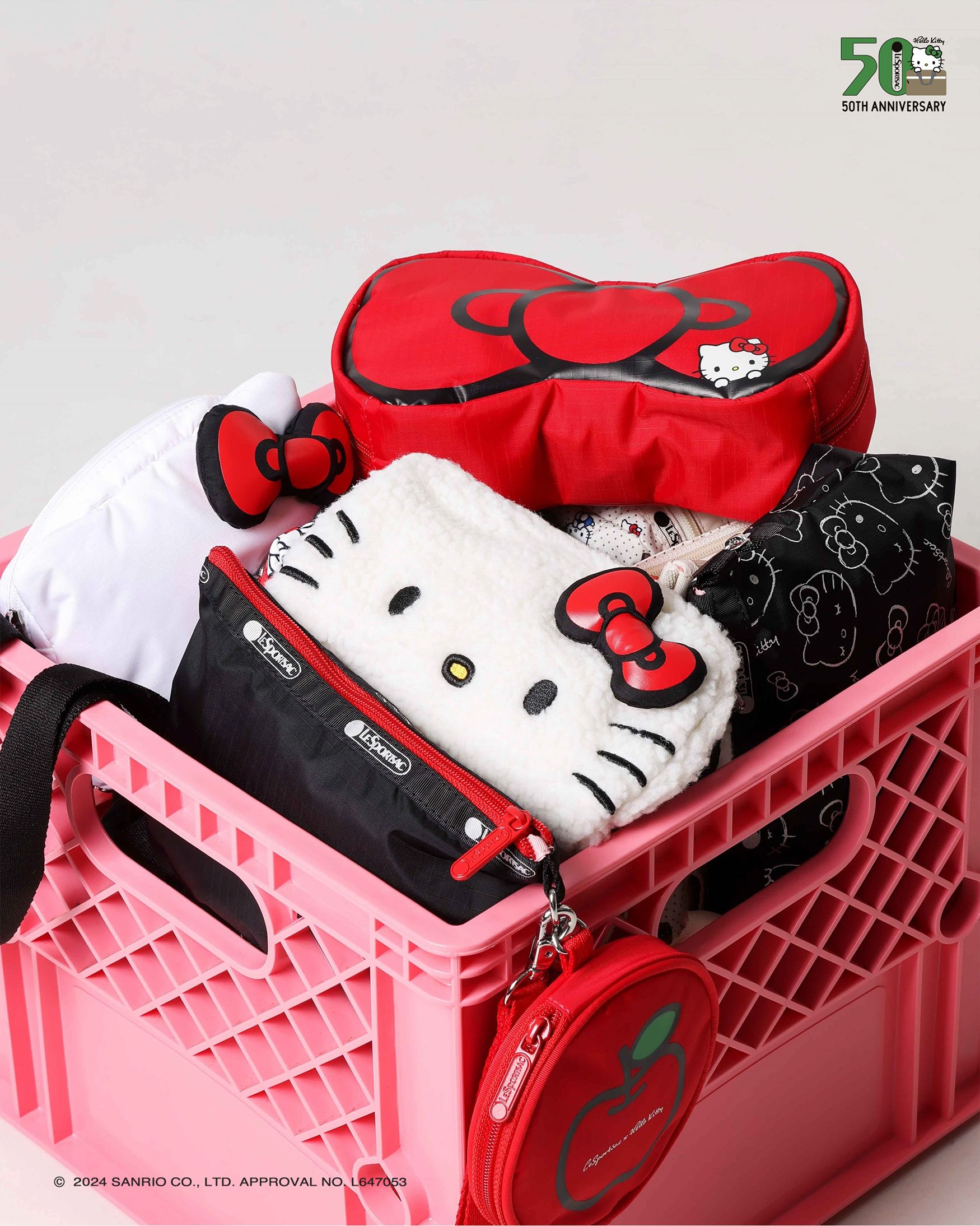 LeSportsac HELLO KITTY 50周年記念 クロスボディ レッド레스포색